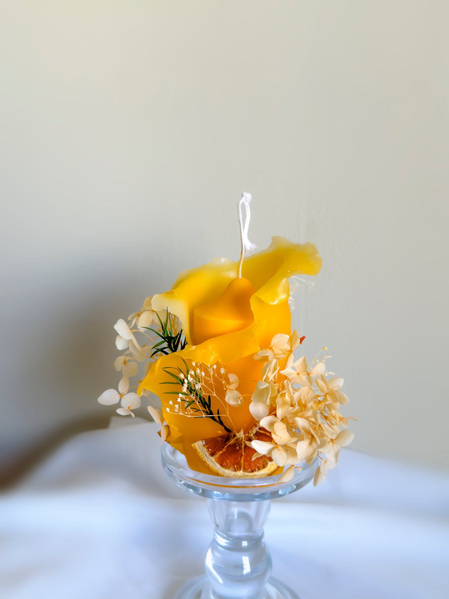 Flower lantern【handmade candles】_yellow