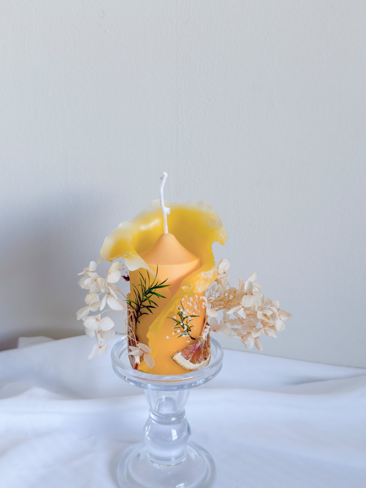 Flower lantern【handmade candles】_yellow