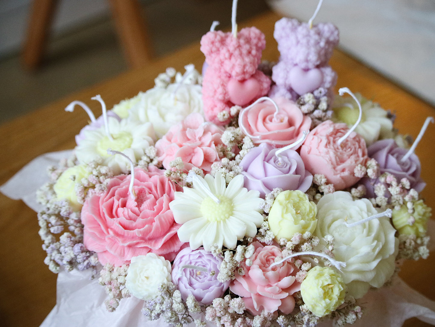 Romantic_bouquet_handmade_candles__Pink