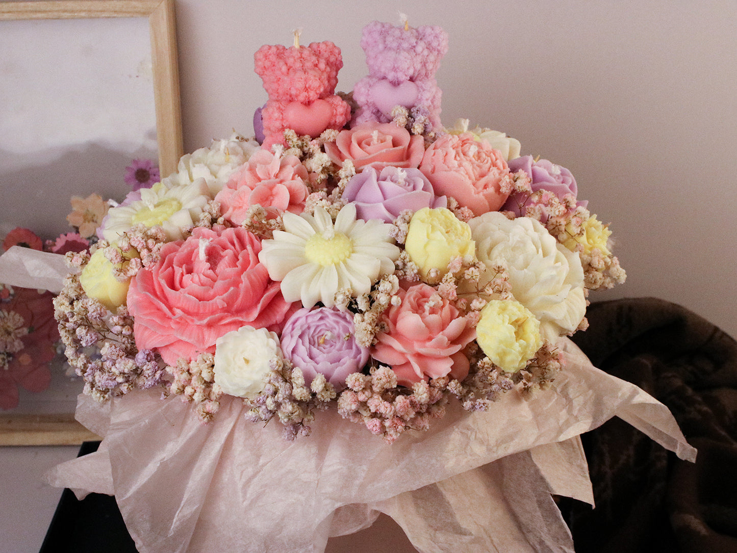 Romantic_bouquet_handmade_candles__Pink