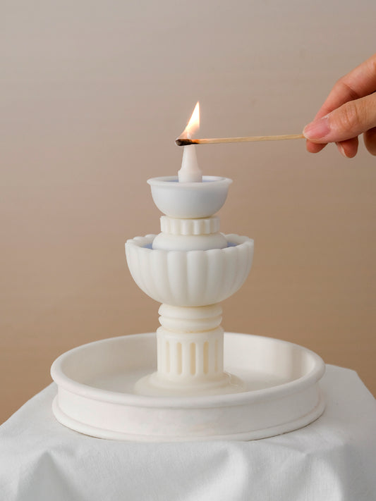 RomeFountainWishingPool_handmade candles_White