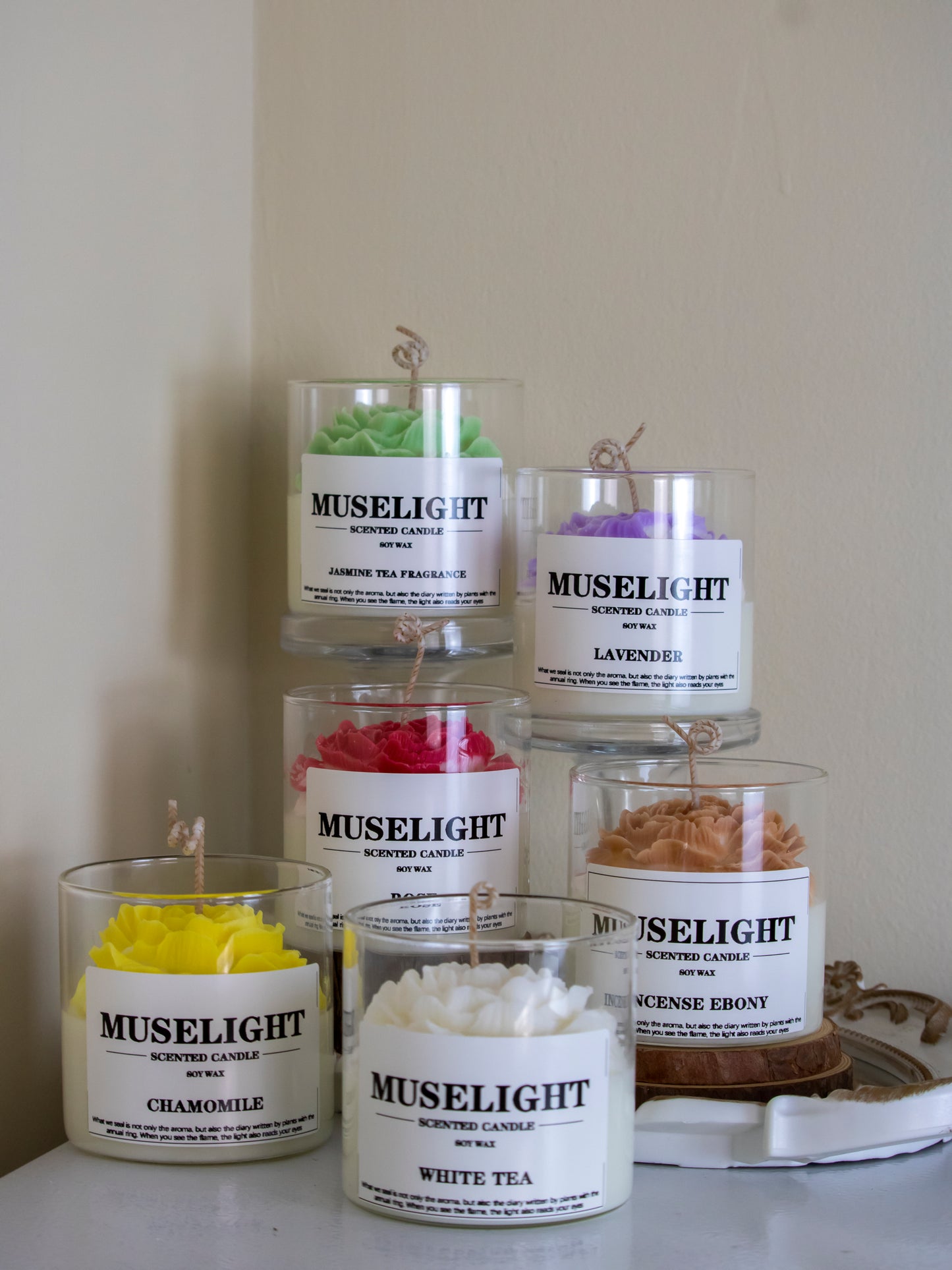 peony_flower_handmade_candles__aroma_White_tea_Chamomile_lavender_Rose_Incense ebony_Jasmine tea fragrance