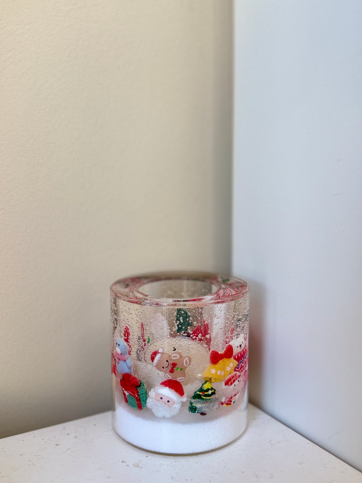 A/Christmas scene candle holder【handmade candles】