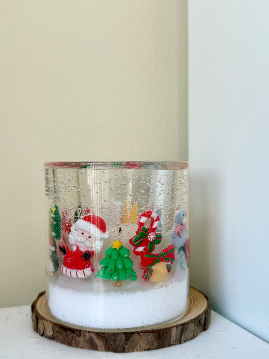 A/Christmas scene candle holder【handmade candles】